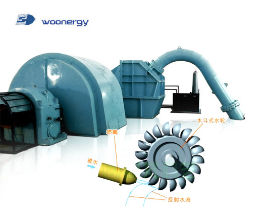 Generator turbin tipe Pelton yang disesuaikan dengan kisaran kecepatan 500-3000r/min