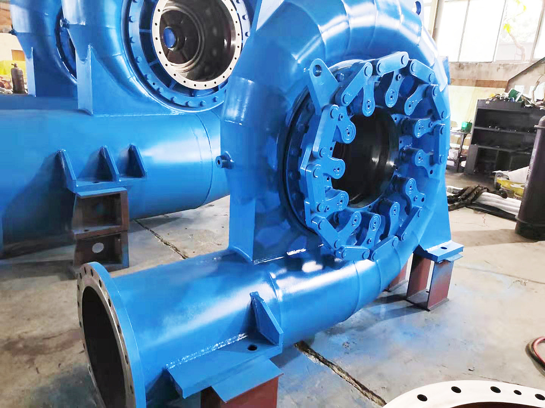 Ketahanan Custom Kaplan Hydro Turbine Francis Hydro Turbine Baja Baja tahan karat RPM 450-1000rpm