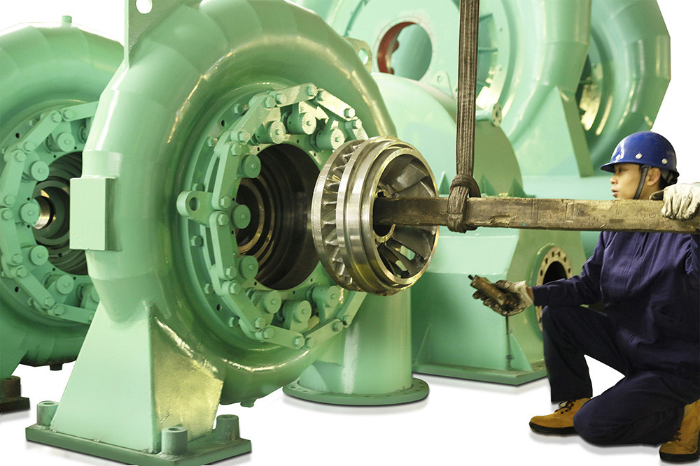 Generator Turbin Air Tegangan dengan Custom Color Brushless Excitation Air/Water Cooling
