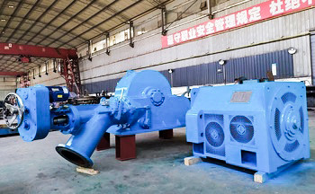 Peralatan tenaga air Turbo Turbine Water Turbine Generator 5t-20t Kepala nominal 50-400m