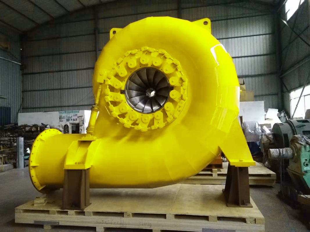 Power Stainless Steel Francis Turbine Generator 300KW-20MW Instalasi vertikal atau horizontal