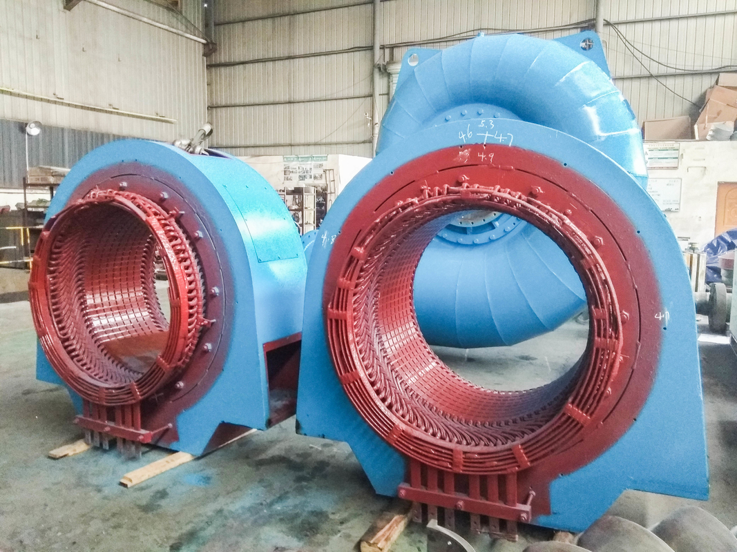 Kompak 300Kw-20Mw stainless steel Francis generator turbin air untuk pembangkit listrik tenaga air