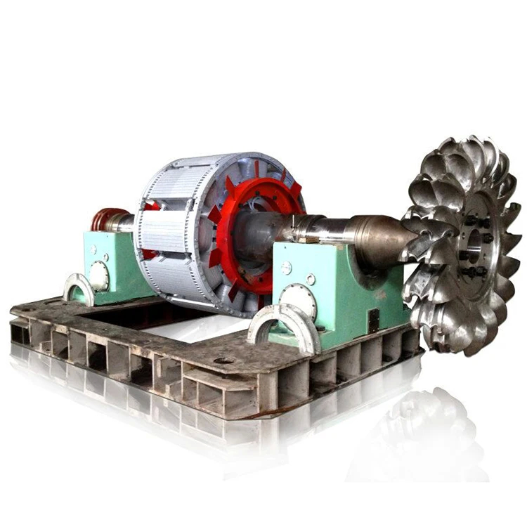 Mode Eksitasi Disesuaikan Turbin Air Generator 200kw-20mw Daya Keluar Instalasi horizontal