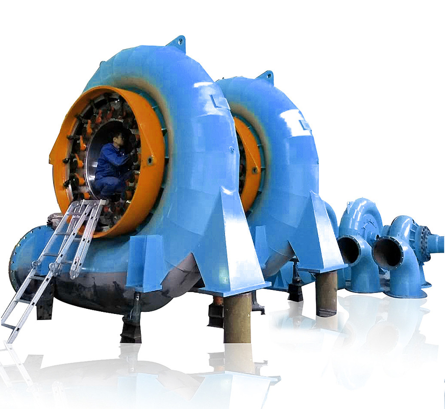450-1000 RPM Hydroturbine Generator untuk berbagai kepala air Baja / Baja tahan karat Hydro Power Unit