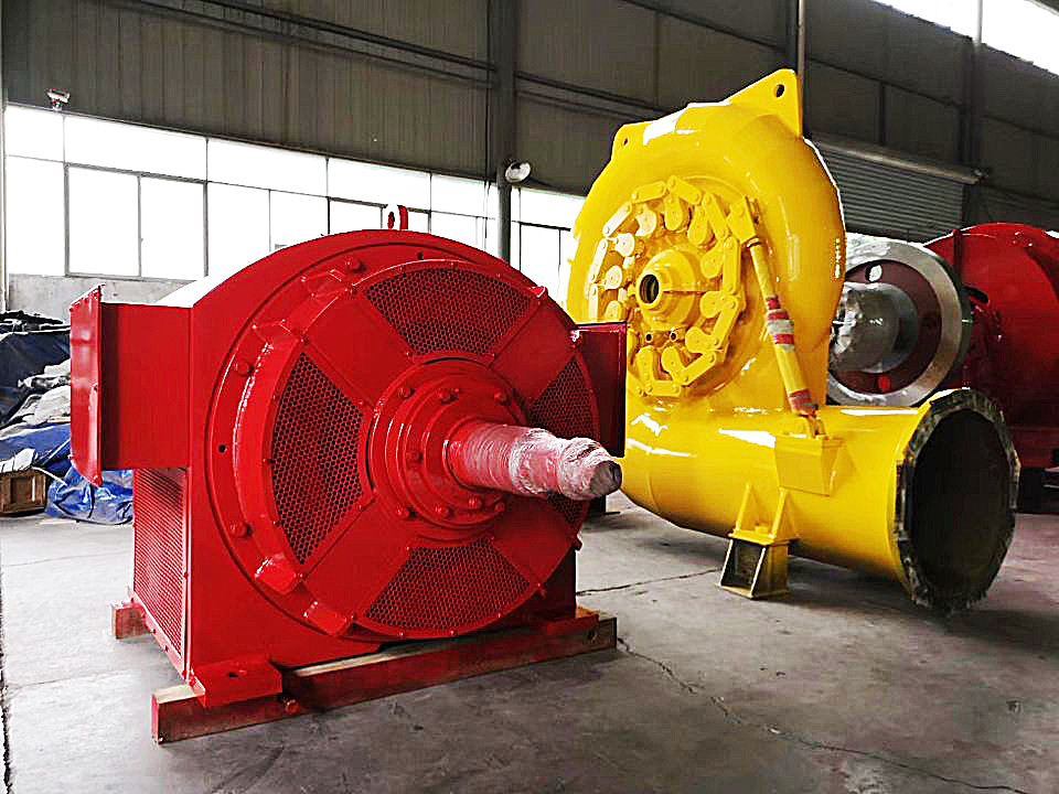 Generator turbin Francis vertikal atau horizontal dari stainless steel dengan daya nominal 300 kW-20 MW