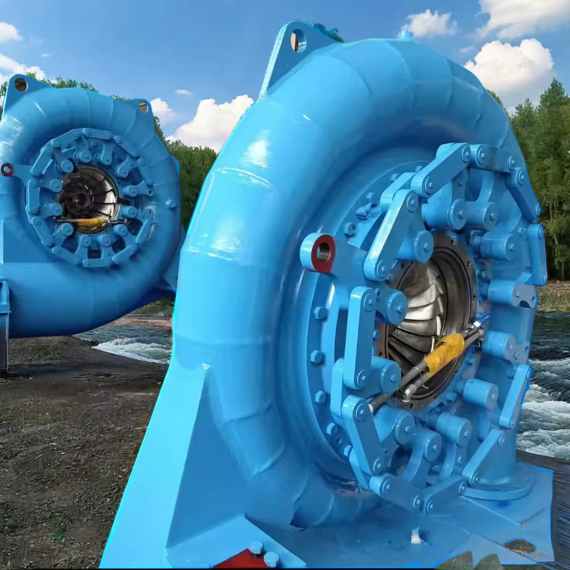 Turbin Air Generator Instalasi vertikal 200kw-20mw Daya Keluar Mode eksitasi tanpa sikat
