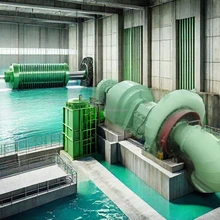 Efisiensi Turbin Air Generator dengan kontrol otomatis - Instalasi horisontal - Warna yang dapat disesuaikan