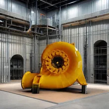 Turbin Air Generator Dengan Metoda Pendinginan Air / pendinginan Air Dan RPM 450-1000