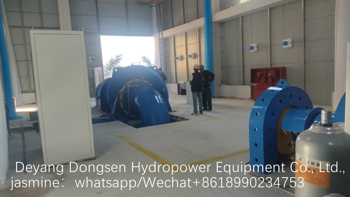 Pengatur 450-1000RPM Vertikal Francis Turbine Generator untuk Low Water Heads dari 20-300M
