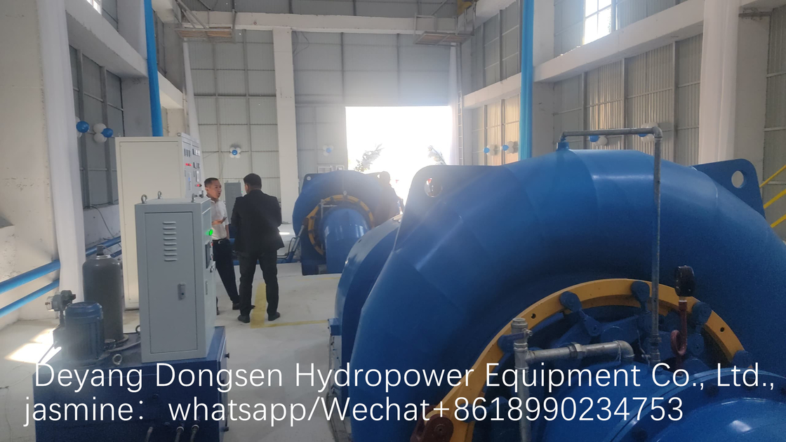 Pengatur 450-1000RPM Vertikal Francis Turbine Generator untuk Low Water Heads dari 20-300M