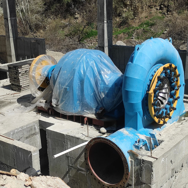 90-96% Efisiensi Generator Turbin Hidro untuk Tenaga Air 5m-500m Kepala Air 450-1000 RPM