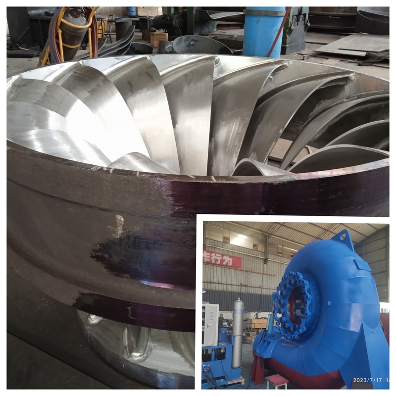 Kompak 300Kw-20Mw stainless steel Francis generator turbin air untuk pembangkit listrik tenaga air