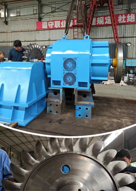 Pengeringan Minyak Pelton Turbine Generator Pelton Turbine Power Generator dengan badan besi cor