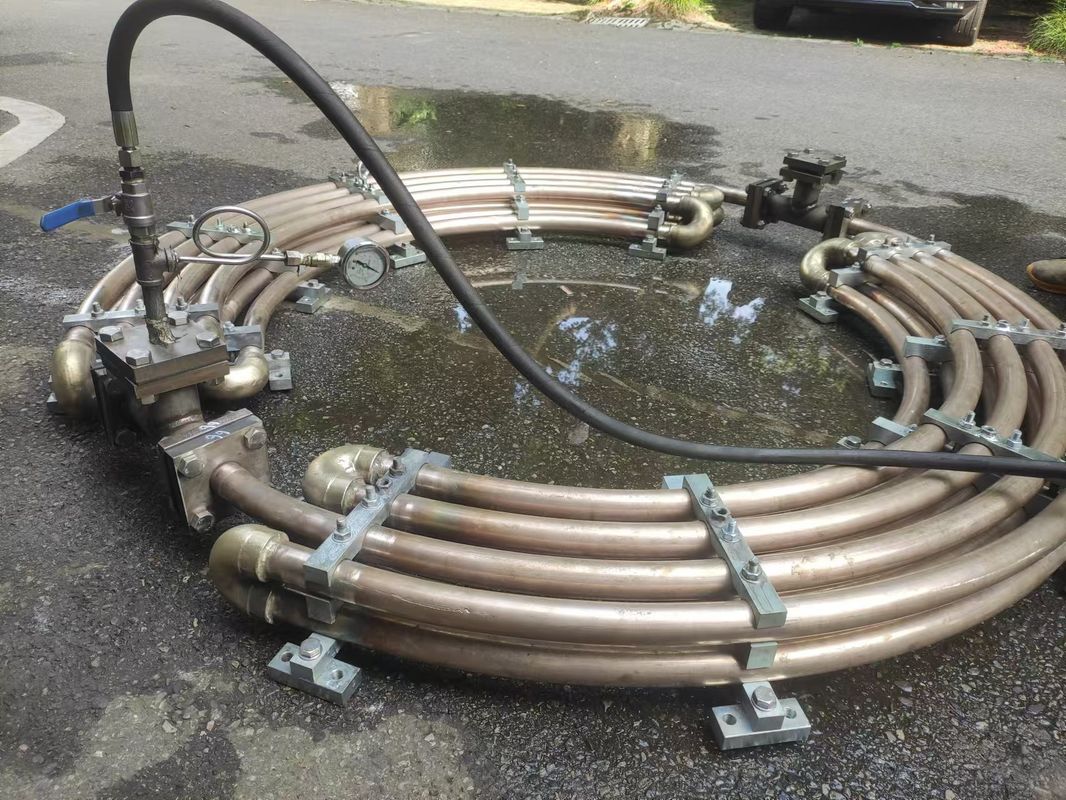 Kisaran suhu operasi 0-80°C Air Oil Cooler 500x500x500 mm Unit turbin hidrolik Oil Cooler dan Cooling Solution