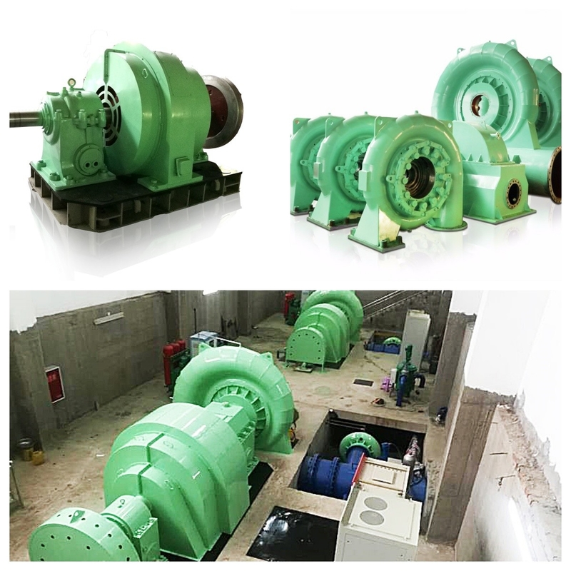 50HZ/60HZ 500KW-20MW Turbin Hidraulik Generator Eksitasi Tanpa Sikat Untuk Stasiun Listrik