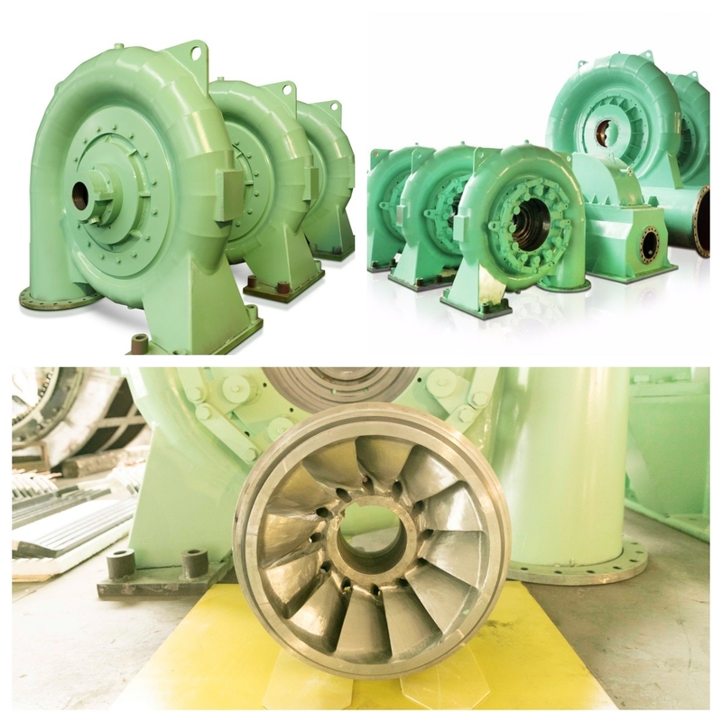 Steel Hydro Turbine Brushless Excitation Generator Set Untuk Kepala Air 5m-500m