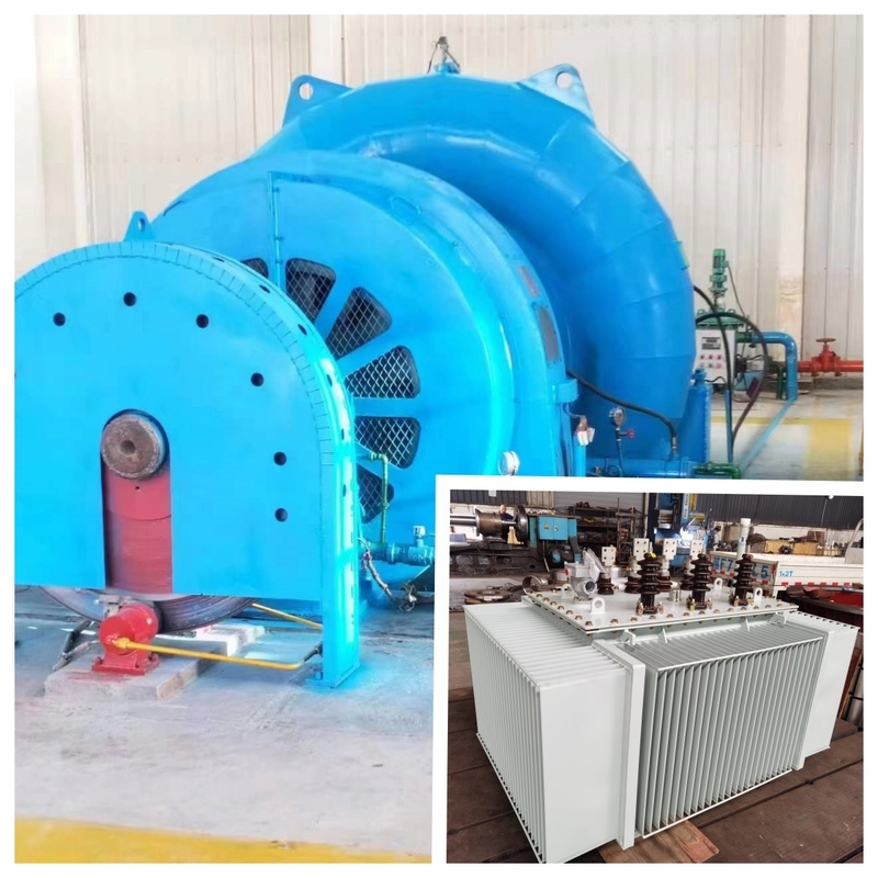 Steel Hydro Turbine Brushless Excitation Generator Set Untuk Kepala Air 5m-500m