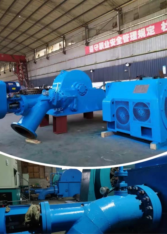 Peralatan tenaga air Turbo Turbine Water Turbine Generator 5t-20t Kepala nominal 50-400m