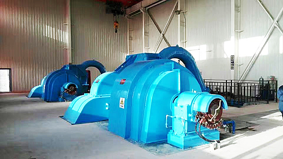 Kualitas baik Turbin Hidro Produsen Generator khusus untuk kepala air 20m-200m pembangkit listrik