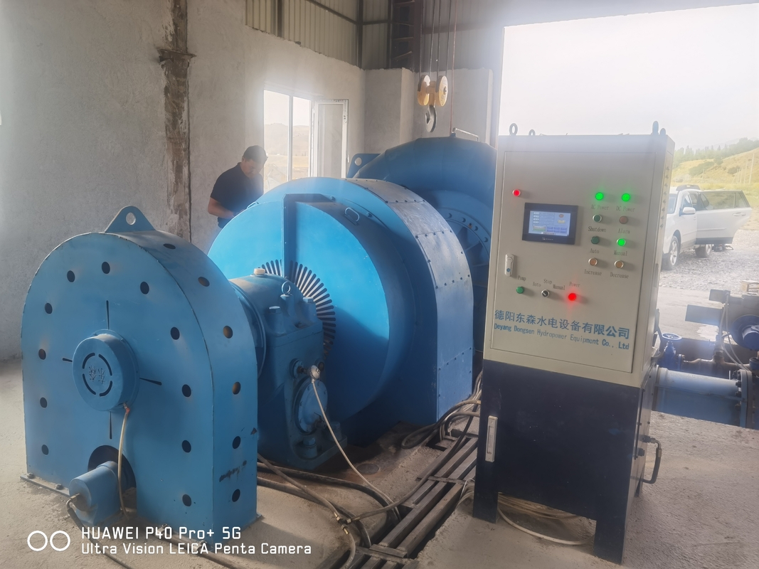 DN2250-3200mm Pipe Diameter Francis Turbine Generator dengan Sistem Kontrol Otomatis dan Pendingin Udara / Air