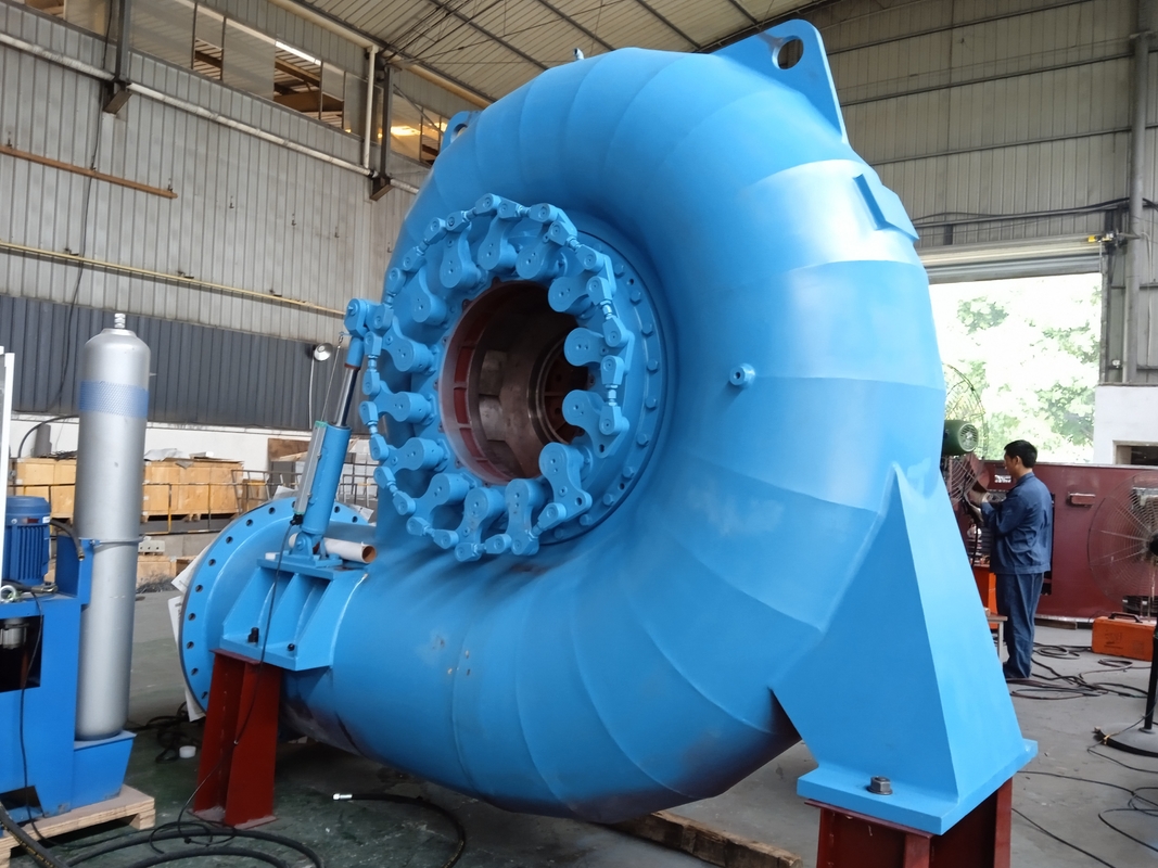 DN2250-3200mm Pipe Diameter Francis Turbine Generator dengan Sistem Kontrol Otomatis dan Pendingin Udara / Air