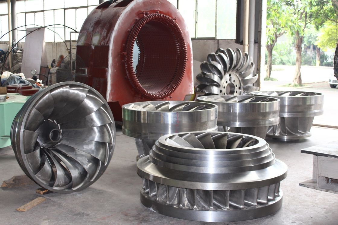 Diameter Inlet Disesuaikan 1-5 Meter Turbin Hidro Runner dengan dan Kecepatan Rotor Nominal 100rpm 200rpm 300rpm 500rpm 1000rpm
