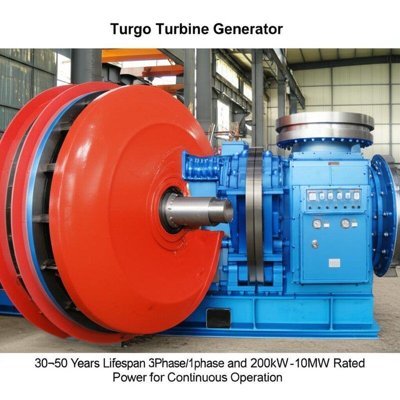Turbo turbin generator dengan 30 ~ 50 tahun umur 3Phase / 1phase dan 200kW-10MW daya nominal untuk operasi terus menerus