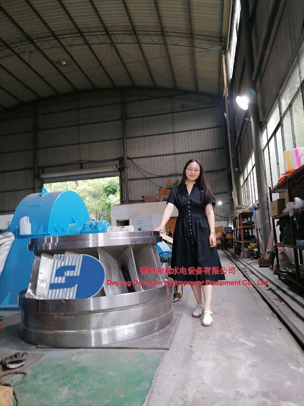 Turbin Hidro baja tahan karat dengan dimensi bilah yang dapat disesuaikan untuk aplikasi pembangkit listrik tenaga air 1-10 MW