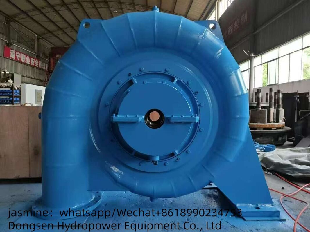 Kisaran kecepatan 150RPM 1000RPM Francis Hydro Turbine Generator Mendukung Aliran 3.21 Untuk 14.9 M3s Produksi energi berkelanjutan