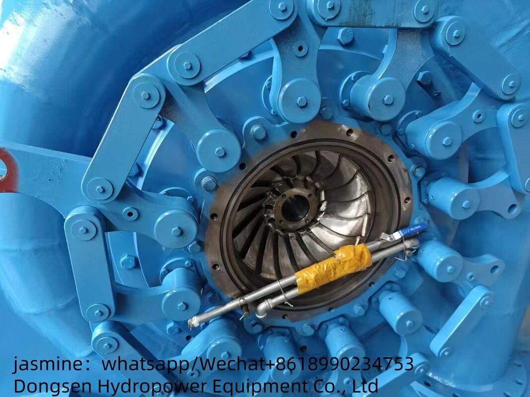 Kisaran kecepatan 150RPM 1000RPM Francis Hydro Turbine Generator Mendukung Aliran 3.21 Untuk 14.9 M3s Produksi energi berkelanjutan