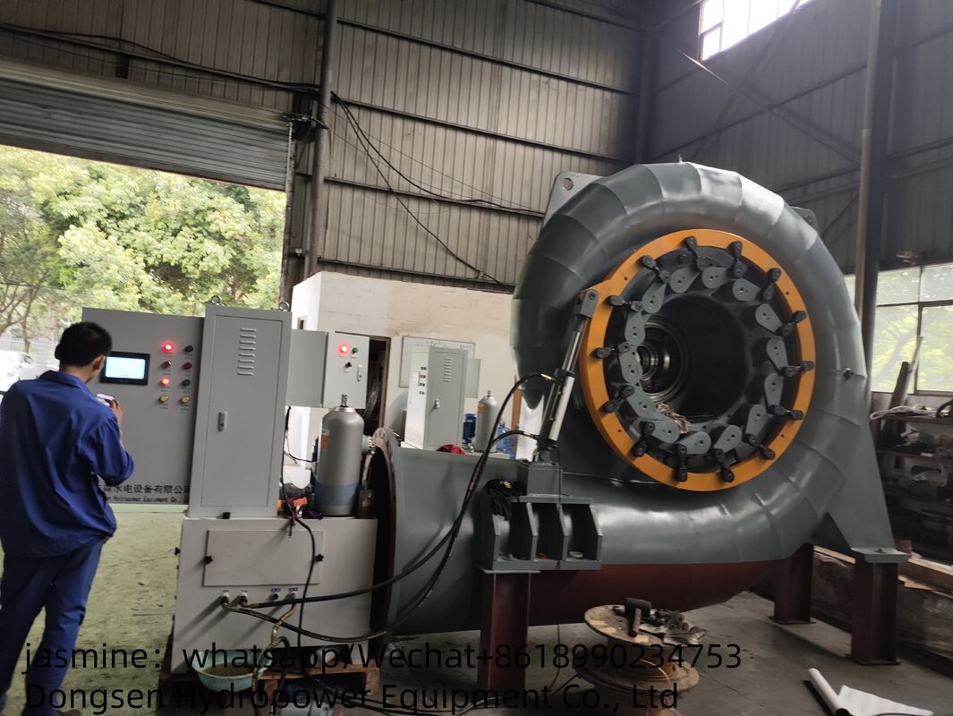 Aliran 3,21 Hingga 14,9 M³s Generator Turbin Francis Kapasitas Daya 300KW Hingga 8000KW Nilai Efisiensi 90 Persen Hingga 96 Persen