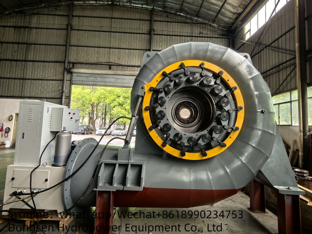 Aliran 3,21 Hingga 14,9 M³s Generator Turbin Francis Kapasitas Daya 300KW Hingga 8000KW Nilai Efisiensi 90 Persen Hingga 96 Persen