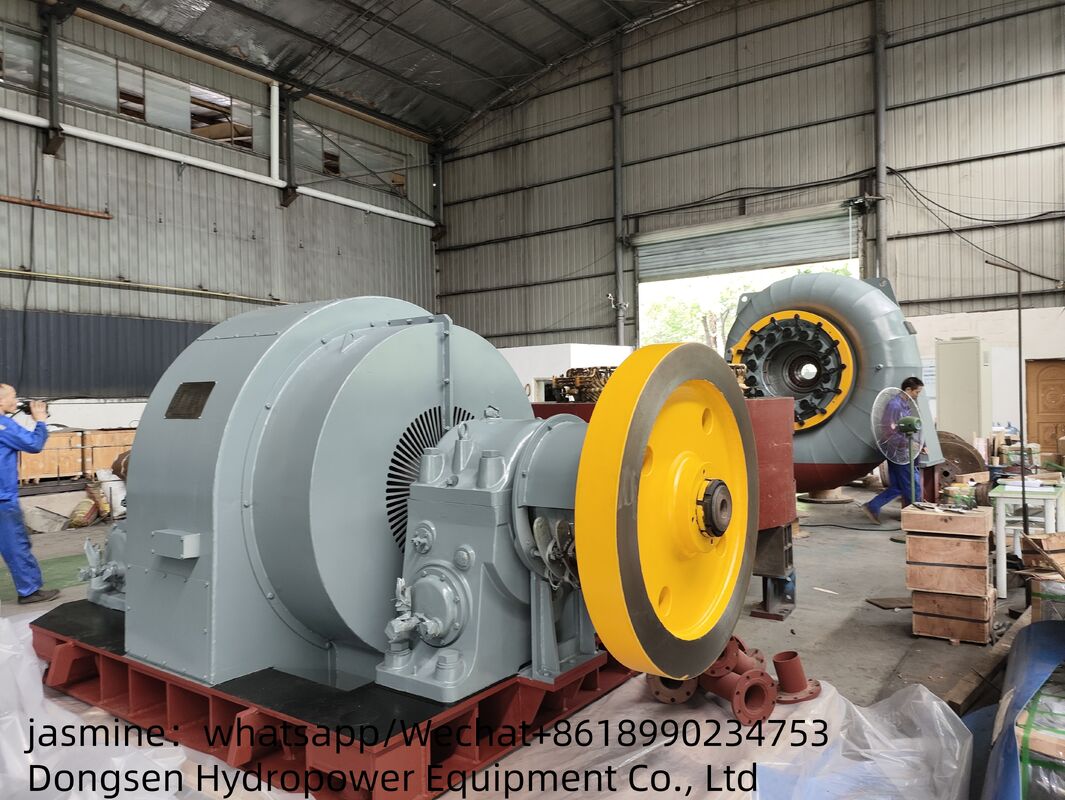Aliran 3,21 Hingga 14,9 M³s Generator Turbin Francis Kapasitas Daya 300KW Hingga 8000KW Nilai Efisiensi 90 Persen Hingga 96 Persen