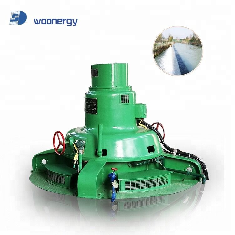 Kaplan Hydro Turbine Generator dengan kecepatan rotor 400-1600 rpm, efisiensi 95%, dan pendinginan udara atau air untuk energi terbarukan