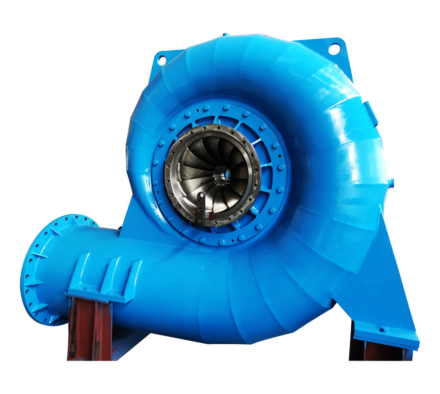Kisaran kecepatan 150RPM 1000RPM Francis Hydro Turbine Generator Mendukung Aliran 3.21 Untuk 14.9 M3s Produksi energi berkelanjutan