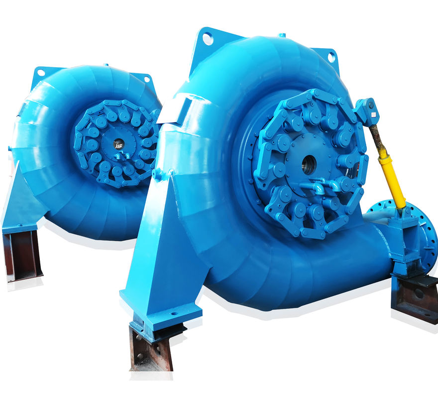 Kisaran kecepatan 150RPM 1000RPM Francis Hydro Turbine Generator Mendukung Aliran 3.21 Untuk 14.9 M3s Produksi energi berkelanjutan