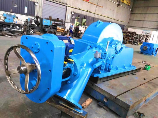 Vertikal/Horizontal 200kW-30MW Turgo Turbine Generator 50-400m Kepala 500-3000rpm Kecepatan