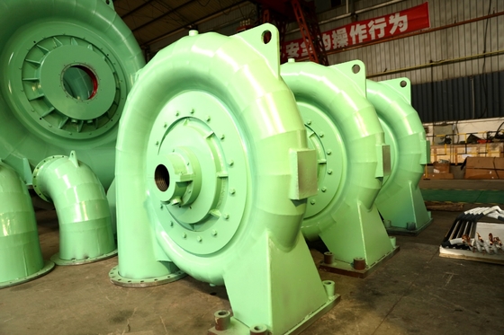 Generator Turbin Hidro Baja Dan Baja Tidak Karat Ketahanan 200kw-20mw Kapasitas 450-1000rpm