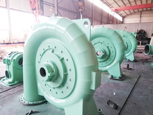 Generator Turbin Hidro Francis Vertikal Baja Rinsing 300KW-20MW Daya Nominal 50/60HZ Frekuensi