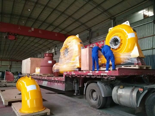 Turbin Air Generator 300KW-20MW Daya Keluar Excitation Brushless Instalasi vertikal 300-3000rpm Kecepatan