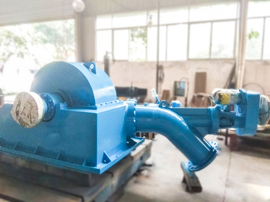 Heavy Duty Pelton Wheel Turbine Generator Baja tahan karat 6-10kV Tegangan Nominal 500-3000r/min Kecepatan