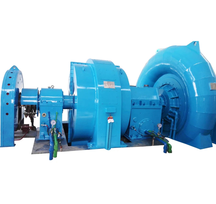 Efisiensi Generator Turbin Baja Rinsless Francis 400V-10kV Kontrol Otomatis Vertikal/Horizontal