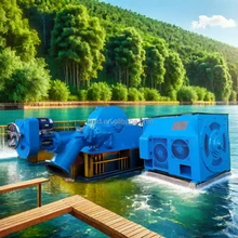 220V-11000V Turgo Turbine 50-400M Tegangan Nominal 200KW-30MW Daya Nominal
