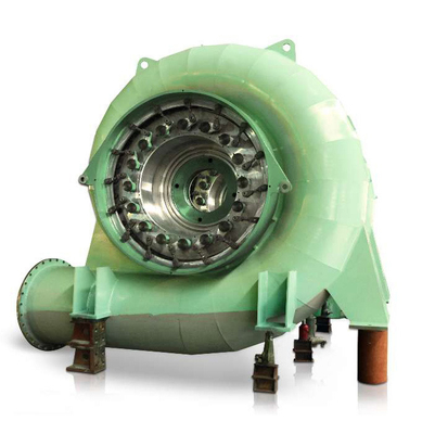 Aluminium Alloy Blade Layout horizontal atau vertikal Turbin hidroelektrik untuk 100kw-20mw Efisiensi kisaran daya