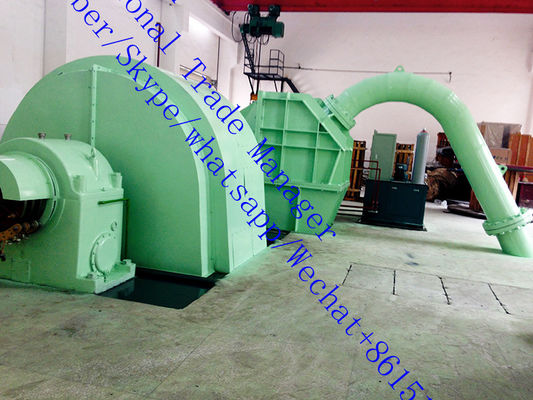 Tegangan Nominal 6-10kV Pelton tipe Turbin Generator Brushless atau Static Excitation System Cocok untuk aplikasi tenaga air